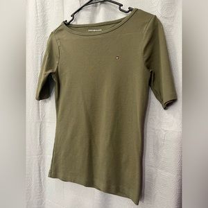 Tommy Hilfiger Green 3/4 Sleeve Top